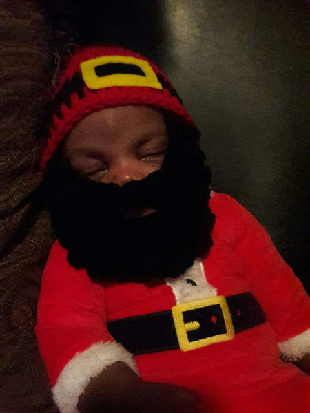 Crochet Santa beard hat