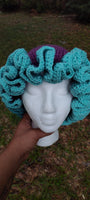 Crochet ruffle hat