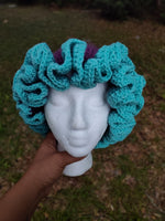 Crochet ruffle hat