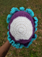 Crochet ruffle hat