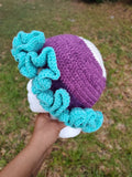 Crochet ruffle hat