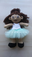 Crochet birthday doll with tutu