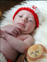 Baseball newborn crochet diaper set