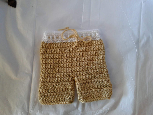 Crochet shorts, newborn photo prop