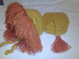 Crochet lion 2pc diaper set
