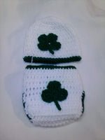 Crochet St.Patrick's day diaper set