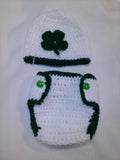 Crochet St.Patrick's day diaper set