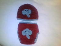 Crochet Alabama inspired diaper set