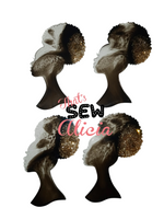 Afro Diva resin coasters