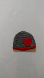 Grey Valentine's inspired crochet baby hat