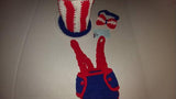 Uncle Sam crochet newborn photo prop