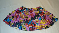 Superhero skirt and matching bow headband