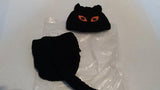 Crochet black cat Halloween hat and diaper cover newborn photo prop