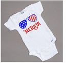 'Merica 4th of July baby onesie