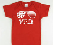 'Merica red baby bodysuit