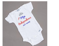 Little Miss Independence 4th of July baby onesie