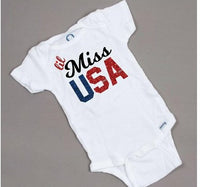 Lil Miss USA baby onesie