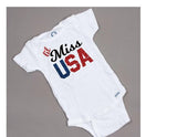Lil Miss USA baby onesie