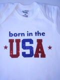 Born in the USA baby onesie