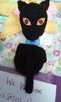 Crochet black cat Halloween hat and diaper cover newborn photo prop