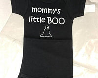 Mommy's little BOO Halloween black bodysuit