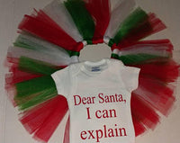 Dear Santa I can explain Christmas tutu set