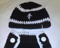 Football crochet diaper set