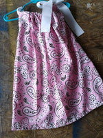 Pink paisley pillowcase dress