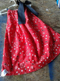 Red bandana print pillowcase dress