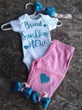 Brand Sparkling New going home baby outfit set