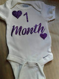 1 month newborn tutu set, 1 month onesie