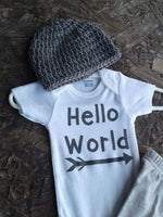 Hello World going home newborn hospital set