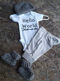 Hello World going home newborn hospital set