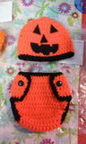 Jack o lantern Halloween diaper set