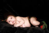 Black, red, green newborn photography prop, diaper set