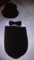Tuxedo newborn cocoon sac
