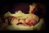 Newborn Native American inspired headdress, diaper set, photography prop